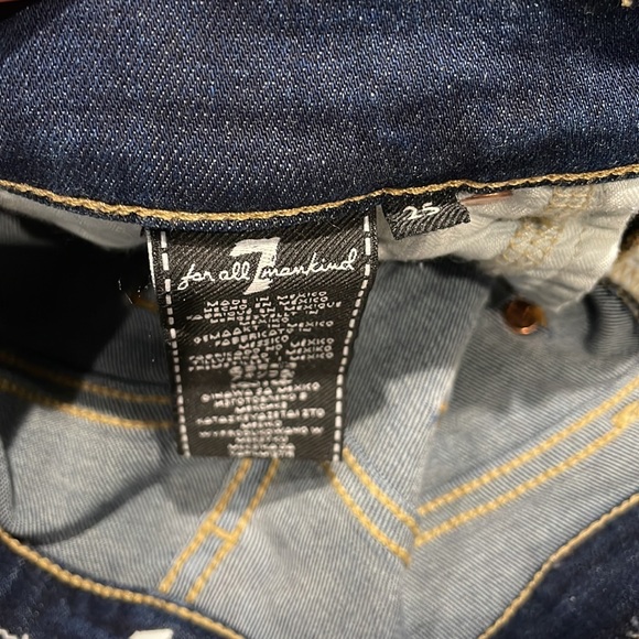 7 for all mankind high waist ankle gwenevere in size 25 medium wash - Picture 4 of 6